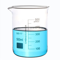 Béchers en verre borosilicate 3.3 de haute qualité, forme basse, 25 ml, 50 ml, 100 ml, 250 ml, 500 ml, résistance aux hautes températures