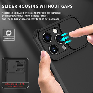 Funda Protectora para Teléfono con Cámara Deslizable para <span class=keywords><strong>iPhone</strong></span> 17 16 15 14 13 12 11 Pro Max Plus Pro / XS XR X 7 8 con Soporte y Cubierta Trasera - Product Image 4