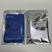Sacs d'emballage réutilisables avec logo personnalisé pour vêtements, sac à fermeture éclair en feuille d'aluminium argentée, sac à fermeture éclair écologique