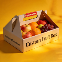 Boîte cadeau en carton ondulé durable personnalisée pour fruits, palette d'expédition, emballage d'exportation pour produits frais destinés au marché des fruits