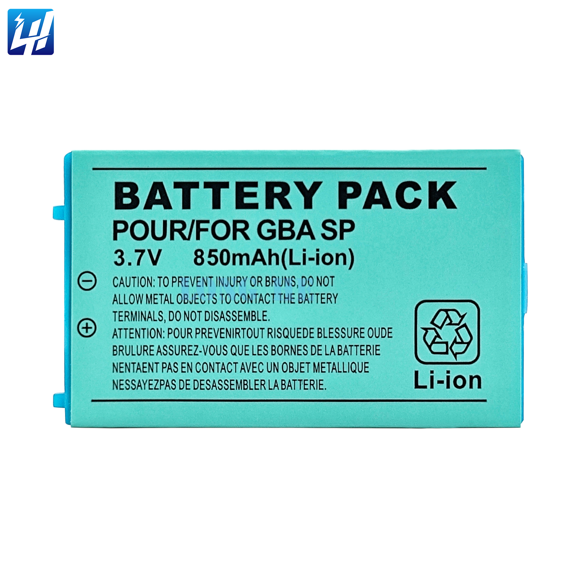 OEM GBA SPバッテリー交換用 3.7V 850mAh リチウム充電池
