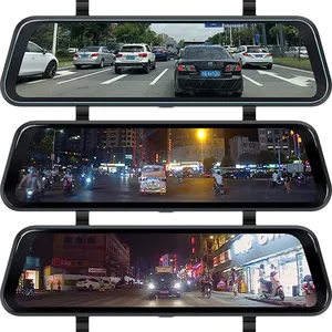 새로운 디자인 자동차 듀얼 대시 캠 10 인치 LCD IPS 2k 듀얼 렌즈 전면 및 후면 DVR 비디오 레코더 자동차 카메라