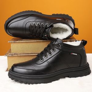 <span class=keywords><strong>Scarpe</strong></span> da <span class=keywords><strong>uomo</strong></span> <span class=keywords><strong>invernali</strong></span> in cotone alto alto foderato in pile da neve calda stivali da neve traspiranti in pelle Casual - Product Image 3