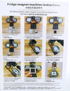 Pin Fridge Magnet Making Machine Kit 90x65 mm Metal <strong>Button</strong> Press Badge <strong>Maker</strong> Factory With Paper Punch Die Cutter Blanks Supplies - Product Image 3