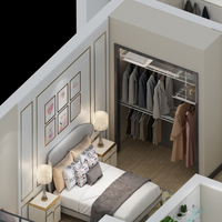 Garde-robe moderne, organisateur personnalisé, meubles, Design en métal, bois, chambre à coucher, armoire, placard