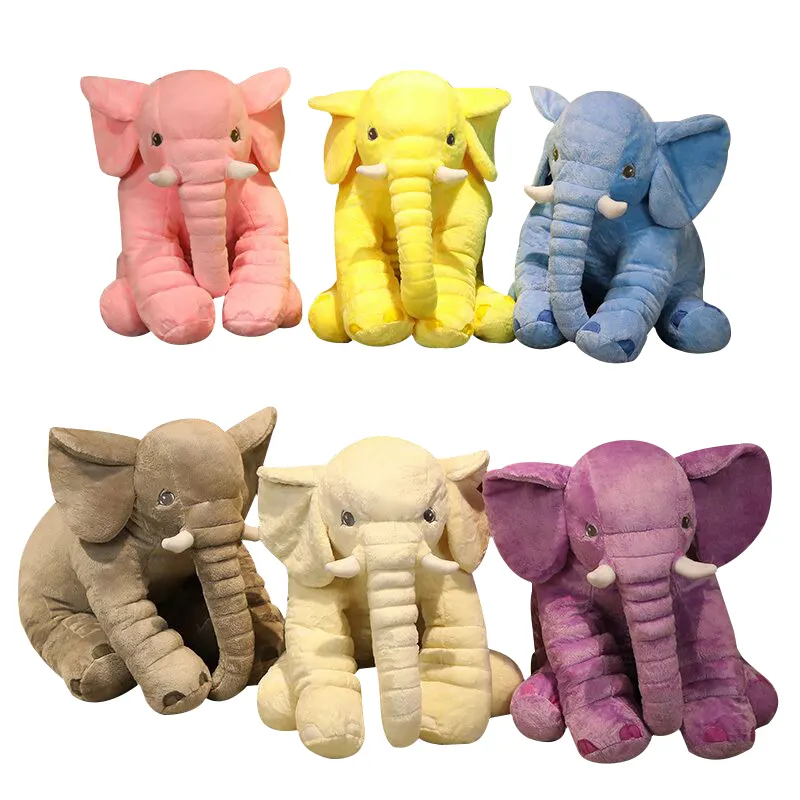 More colors elephant plush toys plush elephant plush pillow toy blue elephant
