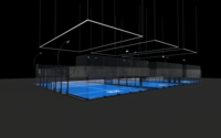 Terrain de padel en verre, éclairage de haute qualité pour terrain de padel, gazon artificiel pour padel avec éclairage