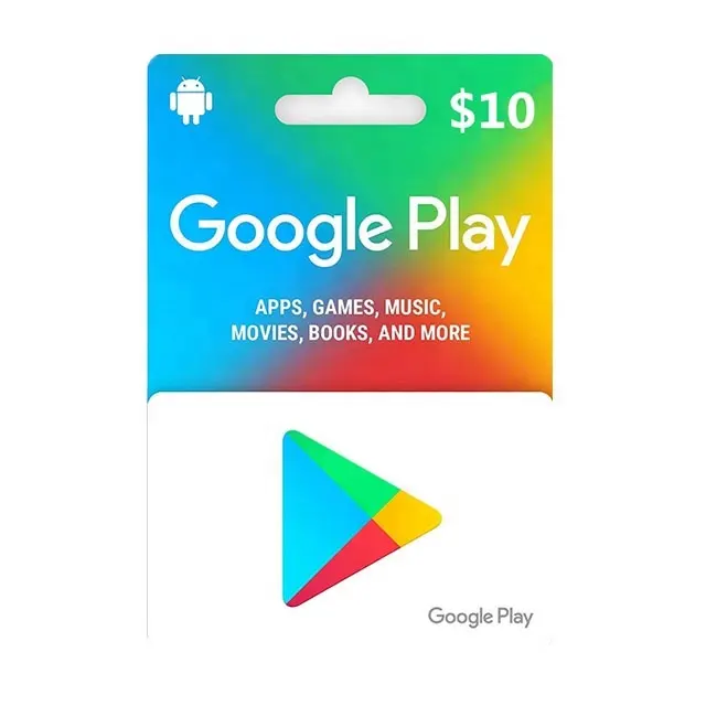 Американская версия Google Play USD10 Google play, заряжаемая Подарочная карта, быстрая доставка, 10 каналов, google play, подарочная карта