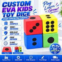 Dés en mousse personnalisés avec logo imprimé, OEM ODM, en gros, cubes souples en EVA, numéros découpés et estampés avec poches pour cadeaux promotionnels