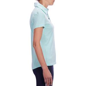 POLO d'équitation pour femmes, vêtement à manches courtes, vert mer, offre spéciale - Product Image 3