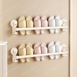 ชั้นวางรองเท้าแบบติดผนัง ติดประตูห้องน้ำ สำหรับเก็บรองเท้าแตะ ชั้นวางระบายน้ำ รูปทรงสี่เหลี่ยมผืนผ้า ชั้นเดียว - Product Image 3