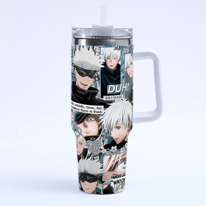 Bouteille d'eau à sublimation de 40 oz avec personnage de dessin animé japonais, en acier inoxydable, à double paroi, isolée sous vide, gobelet isotherme, vente en gros - Product Image 5