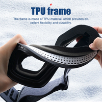 Lunettes de ski magnétiques personnalisées OEM OTG (sur lunettes) à double couche anti-buée, verres miroir UV400 pour snowboard et sports d'hiver