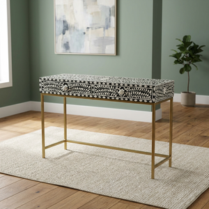 Table basse extensible moderne pour salon, meuble d'intérieur, table d'appoint artisanale en os véritable, plusieurs tiroirs, bois - Product Image 1