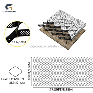 Géocell en plastique alvéolaire HDPE, épaisseur 1mm, 1.5mm, 2mm, stabilisateur de sol 150mm pour routes, allées et graviers - <span class=keywords><strong>Prix</strong></span> - Product Image 6
