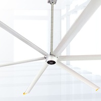 Planta de fabricación de Colombia 12ft 14ft 6 aspas 1.5KW Ventilador de techo HVLS para ventiladores de col rizada