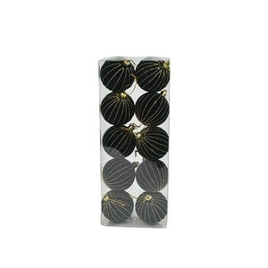 ENSEMBLE DE 10 SPHÈRES EN PLASTIQUE, DIAM. 6CM, Revêtement en velours vert - Product Image 1