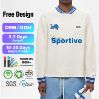 Lettre personnalisée Design Logo Pull en tricot Col V Pull en tricot pour hommes Top tricot Basketball Jersey Style Tricots