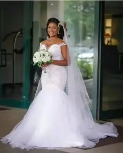 Nanchang Auyan düğün elbisesi yeni yuvarlak boyun ince dantel sürükle düğün elbisesi boyutu zayıflama