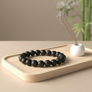 Bracelet Bouddha tendance en bois d'agar noir Dai Binh, perles en bois d'oud naturel 8-18mm, bijoux de prière et de méditation, vente en gros - Product Image 1