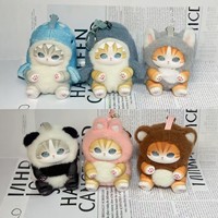 Porte-clés en peluche vinyle Chat Requin Mignon, rembourré en coton PP, style japonais, déguisement d'animal, cadeau pour sac, unisexe, à partir de 14 ans, décoration de fête