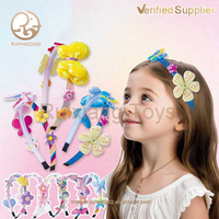 Kit de fabrication de bandeaux décorés de papillons pour enfants, accessoires pour cheveux en plastique pour filles, inspirés des dessins animés