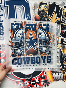 Personnalisation <span class=keywords><strong>Dallas</strong></span> Cowboys DTF Logo Transfert thermique par presse à chaud Conception NFL Autocollant en vinyle pour animaux <span class=keywords><strong>de</strong></span> compagnie Durable Autocollant thermique pour vêtements - Product Image 5