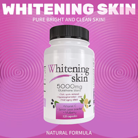 Capsules de glutathion pour éclaircir la peau, éliminer les taches brunes et les cicatrices d'acné, 5000 mg, végétalien, sans gluten, antioxydant, 120 unités, pour adultes