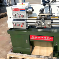 Mesin Bubut Manual Horizontal C0630A, Bodi Besi Cor, Swing 300mm, Bore 38mm, Kecepatan Variabel, Mini, untuk Logam