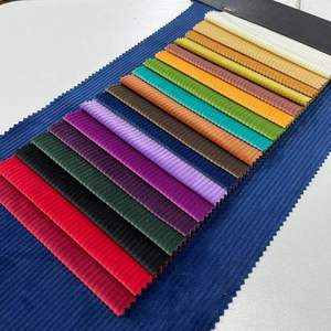 Tejido chino de punto 100% poliéster multicolor tela de pana de terciopelo acanalado 260 GSM peso medio resistente al agua resistente al desgarro - Product Image 2