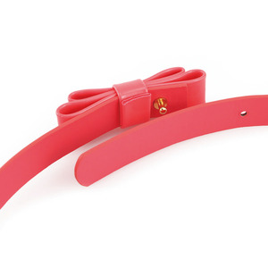 หัวเข็มขัดผูกโบว์สีชมพูแบบกำหนดเองสำหรับ<span class=keywords><strong>เด็ก</strong></span>ผู้หญิงวัยรุ่น,สายรัดเอวหนัง PU แบบบางแวววาวสูงสำหรับกระโปรงนักเรียน - Product Image 5