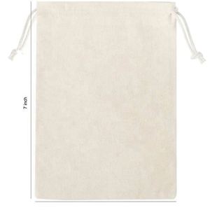 กระเป๋าผ้าแคนวาสออร์แกนิคพิมพ์โลโก้ตามสั่ง ถุงผ้ารูดปิดแบบใช้ซ้ำได้ สายรูดคู่ สำหรับใส่ของช้อปปิ้ง ของขวัญแทนใจ - Product Image 4