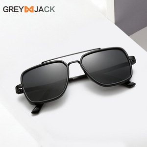 Gafas de Sol Polarizadas Unisex Grey Jack con Lentes TAC UV400, Montura Grande de Doble Puente para Deportes al Aire Libre, Conducción y Moda - Product Image 1
