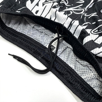 Celana pendek basket kustom kualitas tinggi desain jaring tersublimasi celana pendek basket bersirkulasi antik
