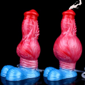 NNSX <b>Inflatable</b> Knotted Dildo Dog Dildo with Suction Cup Silicone Dog Cock Squirting Penis Fantasy Penis Animal Sex Toys - Product Image 3