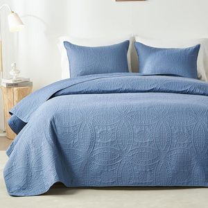 Set di biancheria da letto <span class=keywords><strong>trapunta</strong></span> in <span class=keywords><strong>cotone</strong></span> di lusso doppio/gemello/regina/King Size estate grande coperta <span class=keywords><strong>trapunta</strong></span> - Product Image 5