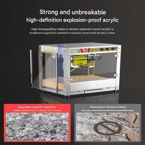 Máquina de palomitas de maíz eléctrica comercial de alta capacidad, olla antiadherente de acero inoxidable, calentamiento rápido para cines, aperitivos, bares, fiestas - Product Image 3