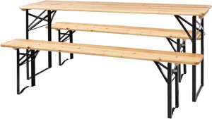 Set di <span class=keywords><strong>Tavoli</strong></span> <span class=keywords><strong>da</strong></span> Pranzo Pieghevoli Moderni per Hotel, Banchetti e Matrimoni, Panche in Legno per Uso in Parchi, Vendita all'Ingrosso - Product Image 4