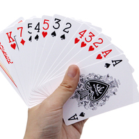 Cartes à jouer en PVC imperméables de haute qualité ou cartes en papier, boîte cadeau personnalisée, 100% matière plastique, emballage double set
