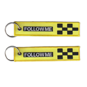 Portachiavi ricamo personalizzato baciami prima di volo tag portachiavi - Product Image 3