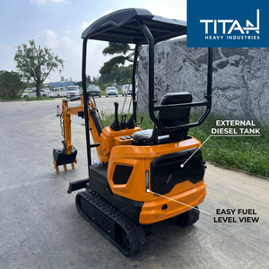 Mini-excavatrice chinoise TITAN TE10 d'origine, directement de l'usine, micro-excavatrice hydraulique de 1 tonne, livraison immédiate, machine à creuser la terre - Product Image 6
