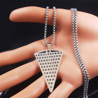 Acier inoxydable Talisman Abracadabra Divination Chaîne Collier Hommes Abraxas Pendentifs Colliers Bijoux Occultes collier(NL510)