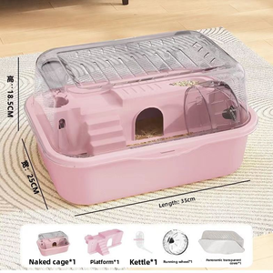 Maison pour hamster en acrylique extra-large, <span class=keywords><strong>habitat</strong></span> spacieux et luxueux pour hamsters dorés - Product Image 6