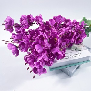 Rama de Flor de Melocotón Artificial de Seda Rosa y Blanca, Decoración para el Hogar, Bodas, Graduaciones, Navidad, Alta Simulación - Product Image 3