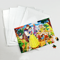 A4 Puzzle Potongan Kertas Cetak Kartun Diy Mainan Permainan Gaya Oem Otak Pcs Paket Bahan Jigsaw