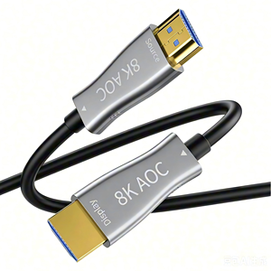 Cable de Fibra Óptica 8K Largo, 2.1v 48Gbps, Alta Velocidad, Delgado, Sin Trenzado, 8K60Hz 4K120Hz <span class=keywords><strong>HDR</strong></span> EARC HDCP 2.2 3D Compatible con HDMI - Product Image 1