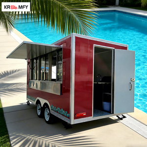 Remolque Comercial de Comida Rápida, Helados y Papas Fritas, con Cocina Móvil Cuadrada de Acero Inoxidable y Fibra de Vidrio, Certificado DOT CE VIN - Product Image 1