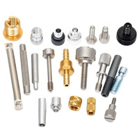 Goupilles cylindriques moletées en acier inoxydable personnalisées, goupilles filetées en acier, axe en alliage de zinc plaqué titane