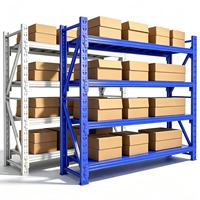 Étagère de rangement en acier réglable à haute capacité de charge (100 kg-500 kg), rayonnage métallique multi-niveaux pour l'organisation du garage
