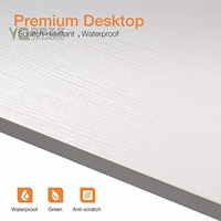 Ailichen L-Vormige Gaming Desk 51 "Thuiskantoor Met Ronde Hoek Computerbureau Met Grote Monitor Standaard Bureaublad Wit